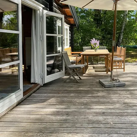 Idyllic Log Close To Forest And Kattegat
